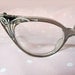 RESERVED--Cat Eye Glasses // 60s Cateyes // Aurora Rhinestones // French-made with Etching // Rockabilly // Unused // No Shipping Charges