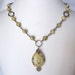 Sale necklace and earrings yellow turquoise vintage look jewelry set