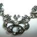 UP-CYCLED Vintage Coro Center Piece with Crackle Glass and Bali Sterling Silver Bali Beads