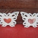 Vintage White Mirror Hanging Butterflies