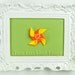 Felt Pinwheel Hairclip - Summer Brights Collection - Yellow and Orange