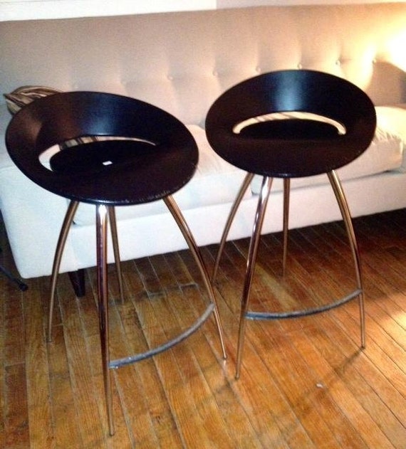 Lyra Magis Stools Danish Chrome Bar Stools Herman Miller PAIR