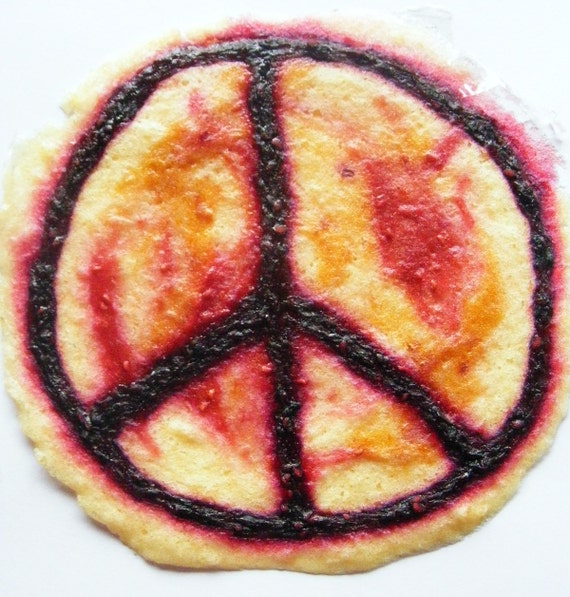 Peace sign fruit leather Edible Art by healthytreat on Etsy