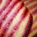 Pineapple fruit leather with Raspberry pin stripes