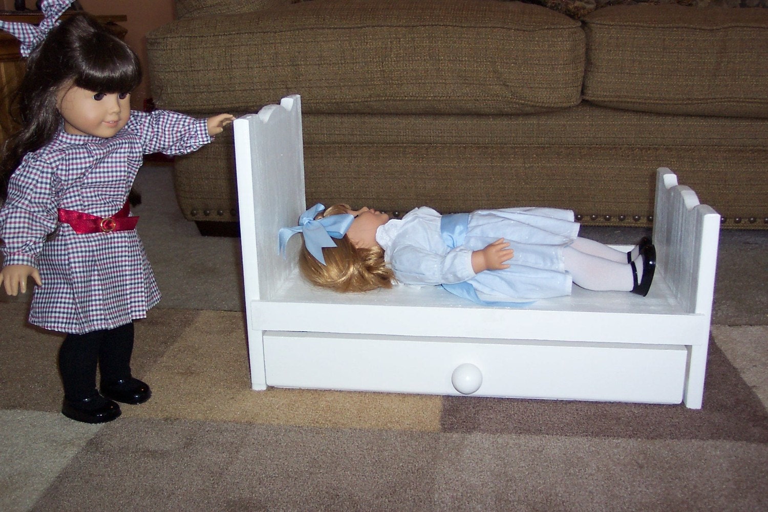 Trundle Doll bed fits American girl 18 inch dolls