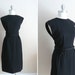 Vintage 1960s Lee Richard Fashions Little Black Dress with Tassel Belt