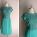 Vintage 1950s Dress Carol Brent Lace and Chiffon Party Dress