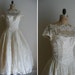 Vintage 1950s Priscilla of Boston Lace Wedding Dress Gown