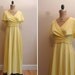 Vintage 1960s 1970s Dress Yellow Maxi Dress