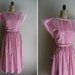 Vintage 1950s NOS Cotton Summer Dress Pink Plaid
