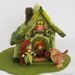 Spring Cottage Gnome Home made of Felt