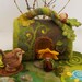 Mossy Log Felt Gnome Home