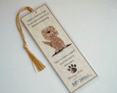 Funny Dog Bookmark Cocker Spaniel Dog Bookmark Gift for Dog Lovers Laminated with tassel