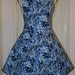 Ladies Full Bib Apron Black and Blue Ready to Ship