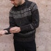 NORDIC thick WOOL fair isle SWEATER Men's size small medium