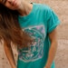 90s DREAMCATCHER native TEAL oversize slouchy SOUTHWEST t shirt top