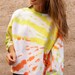90s BOXY tie dye CROPPED sweatshirt bright spring SLOUCHY oversize top