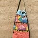 bright 90s SOUTHWEST satchel tote ABSTRACT wild art bag