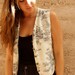SILK victorian classic simple CREAM ornate detail vest