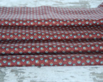 Vintage Brown Silky Polyester Fabric 1980s 2 1/2 yards