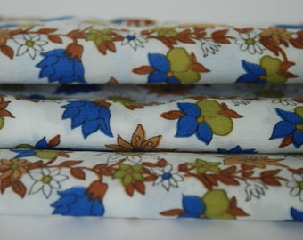 Floral Fabric Earth Tones 1 yard and 25 inches