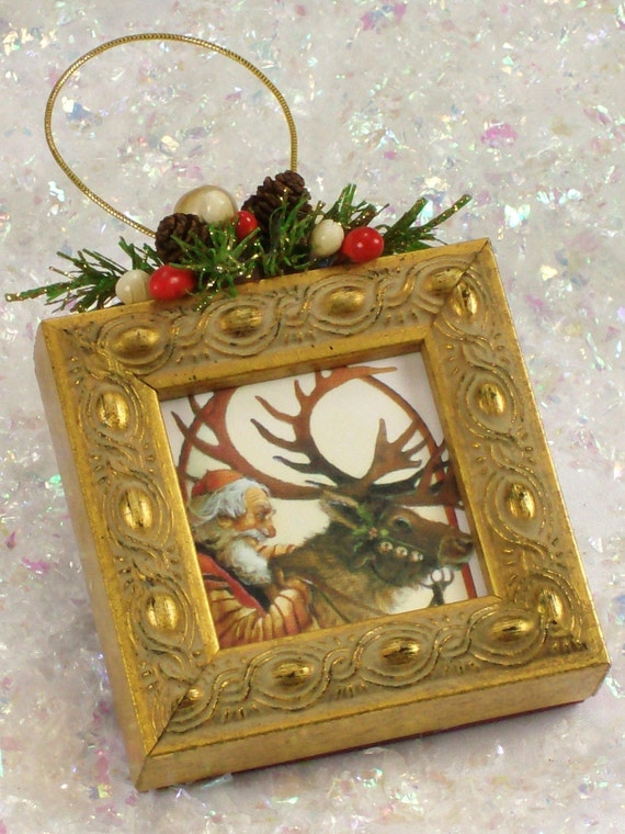 Items similar to Christmas Tree Picture Frame Ornament EE on Etsy