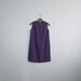 1960s Mini Shift in Plum with Delicate Pink Stitching