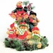 Gingerbread Family on Train Large Centerpiece/Arrangement Pine Holiday