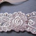 Floral Lace Headband with Rhinestones
