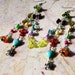 Day of the Dead Frida Kahlo Skull Heart butterfly and Shoe Flower Dangle Long Chain Earrings EXGALABUR