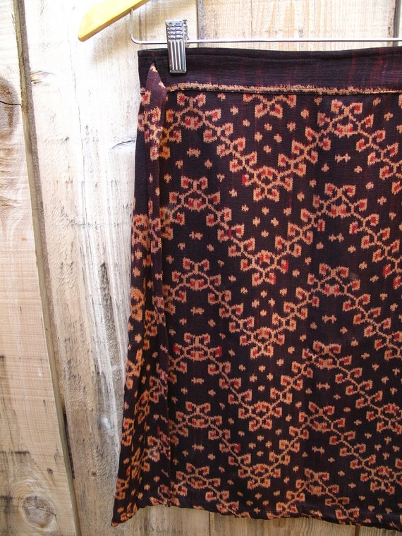 BATIK vintage IKAT print ETHNiC skirt OSFM