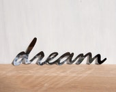 Wall Decor Mirror Word 'Dream' - signage, typography, handwriting, wall art