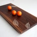 Modern Walnut Tray/Serving Platter - Inlaid Leaves, Fruit and Cheese Platter, Handcrafted Modern, Food Safe Tray