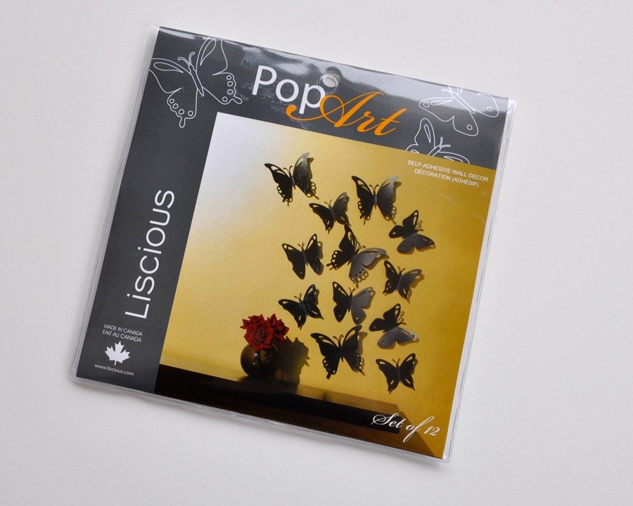 Butterfly Wall Art Popup Black Butterflies 3D Wall Decor