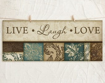 Teal And Brown Wall Decor