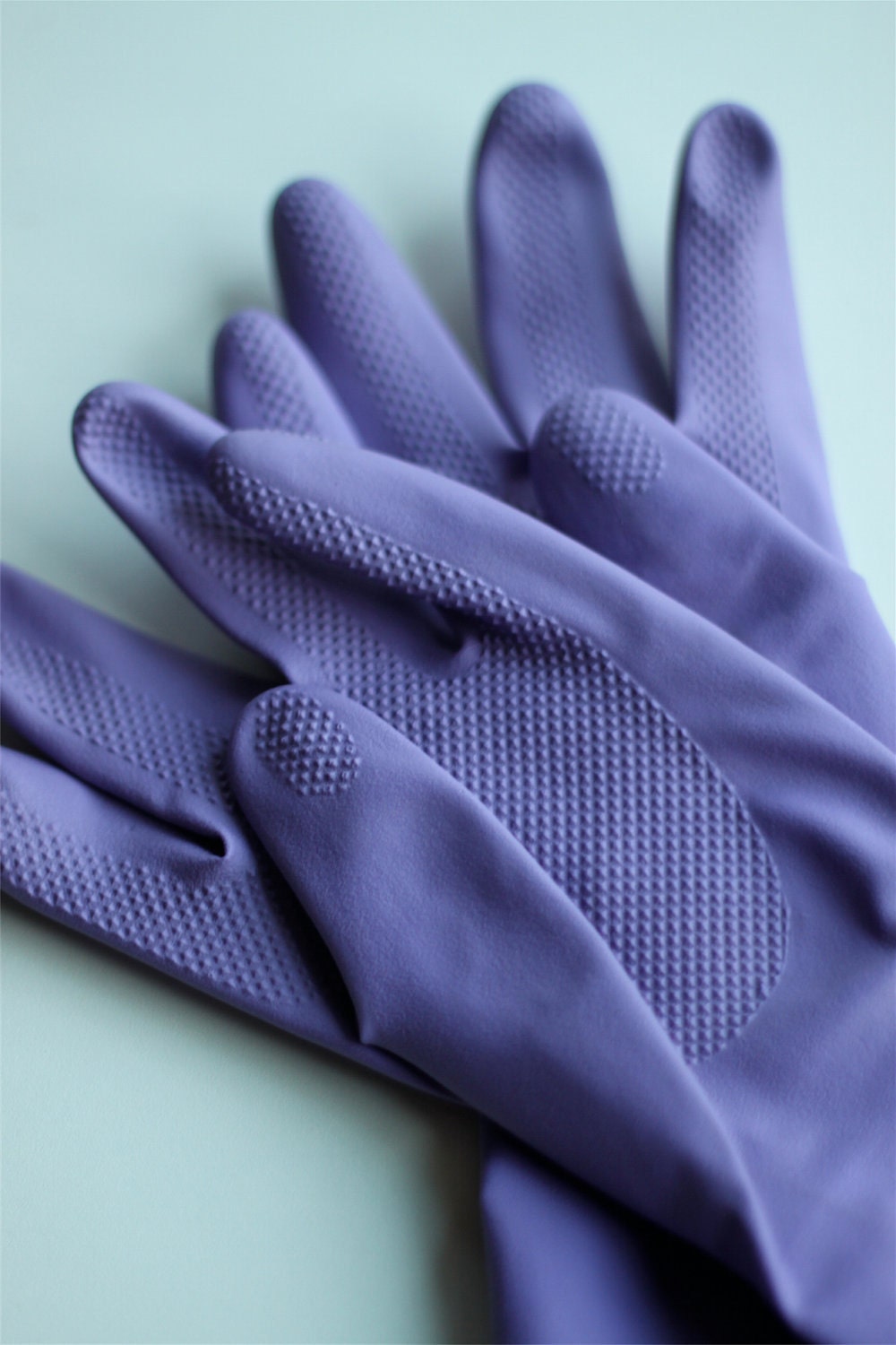Fancy Ruffled Rubber Gloves for Dishwashing or Cleaning