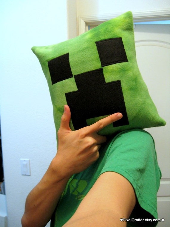 Minecraft Inspired Creeper Pillow