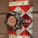 Coat Rack Garden Faucet Handle Coca-Cola Can, Ruler, Number 2 Wall Hanger Repurposed Upcycled Recycled Baseboard Distressed No. 11