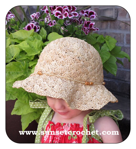 own pattern your free crochet create online Simply Summer Straw Pattern by Crochet Hat Shells SunsetCrochet