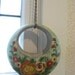 Vintage Circular Hanging Wall Pocket with Original Chain - Made in Japan