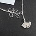 Bird Necklace - Branch - Lariat - White Gold