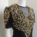 Fabulous 1980s Gold Sequin and Bugle Beaded Silk Dress