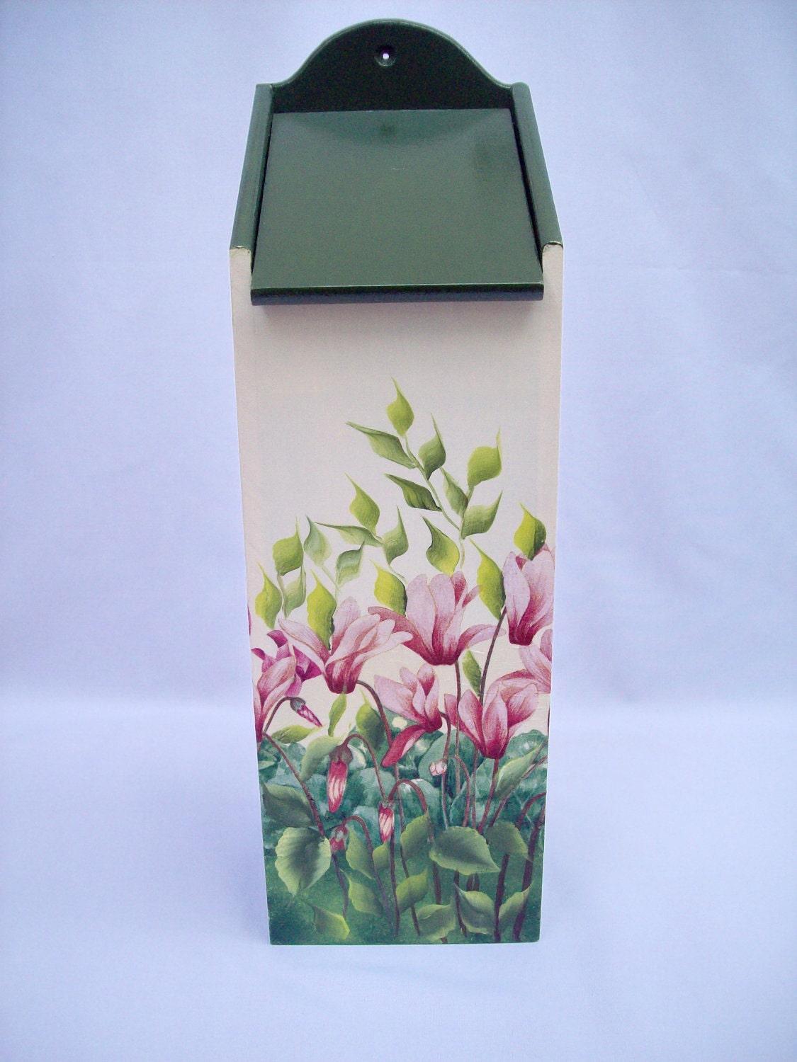 Wooden Plastic bag holder and dispenser Reuse and recycle