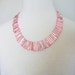 Vintage 1950's Pink Bib Shell Necklace