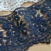 Blue Venice Cotton Embroidery Lace Trims Floral Lace 3.54 Inches Wide 3.83 yards