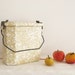 Circa 1920 , Antique French Enamel Lunch Pail Granite ware