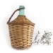 French wicker wine bottle