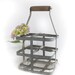 Circa 1930 French vintage metal bottle carrier