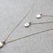 Vintage style 3 lines Kiss, Love, Laugh necklace - S2062