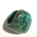 turquoise carved ring - faceted sparkling